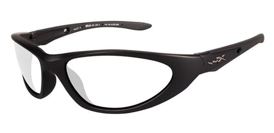 Wiley X Blink Climate Control Sunglasses Rx Ready with High Velocity Protection - Matte Black Frame with Clear Lenses (553)
