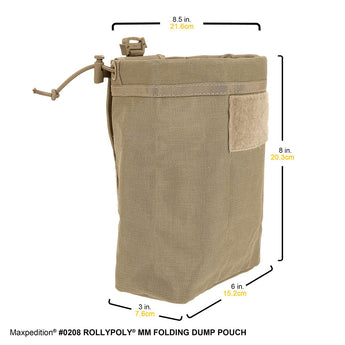 Maxpedition Rollypoly Medium Folding Utility Dump Pouch 0208 - Black, Foliage Green, OD Green, Khaki, or Khaki/Foliage