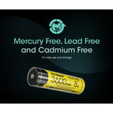 Nitecore NL1836HP 18650 3600mAh 3.6V Protected High Drain 8A Lithium Ion (Li-ion) Button Top Battery