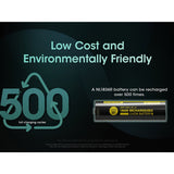 Nitecore NL1836R 18650 3600mAh 3.6V Protected Lithium Ion (Li-ion) Button Top Battery with Built In USB-C Charging Port