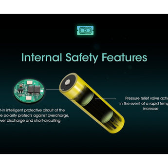 Nitecore NL1836 18650 3600mAh 3.6V Protected Lithium Ion (Li-ion) Button Top Battery