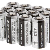 Streamlight 85177 CR123A 1400mAh 3V Lithium Primary (LiMNO2) Button Top Batteries - 12-Pack