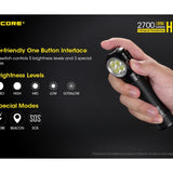 Nitecore HC35 Rechargeable LED Headlamp - 4 x CREE XP-G3 S3 - 2700 Lumens - Includes 1 x 21700