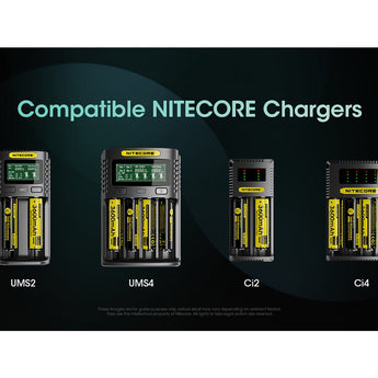 Nitecore NL1836R 18650 3600mAh 3.6V Protected Lithium Ion (Li-ion) Button Top Battery with Built In USB-C Charging Port