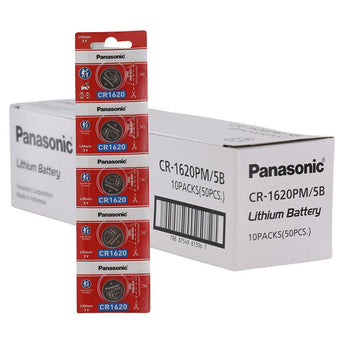 Panasonic CR1620 75mAh 3V Lithium Primary (LiMnO2) Coin Cell Battery - 1 Piece Tear Strip, Sold Individually