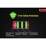 Klarus 16GT-85UR 16340 850mAh 3.7V High Discharge Protected Lithium Ion (Li-Ion) Button Top Battery with USB-C Charging Port