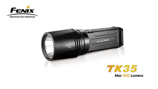 Fenix TK35 Tactical Flashlight - CREE XM-L2 U2 LED - 900 Lumens - Uses 4 x CR123As or 2 x 18650s