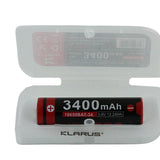Klarus 18650 3400mAh 3.7V Protected Lithium (Li-ion) Button Top Battery - Retail Packaging