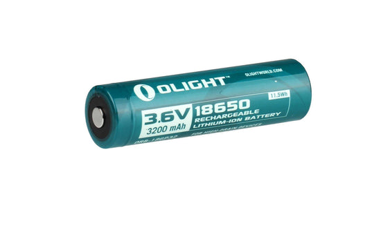 Olight ORB2-186P32 18650 3200mAh 3.6V Protected Lithium Ion (Li-ion) Button Top Battery - Retail Card