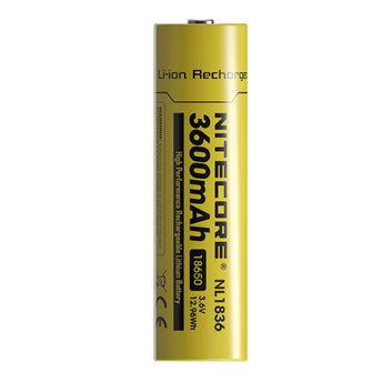 Nitecore NL1836 18650 3600mAh 3.6V Protected Lithium Ion (Li-ion) Button Top Battery