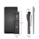 RovyVon Angel Eyes E90 USB-C Rechargeable EDC LED Flashlight - 3500 Lumens - 650nm Red Side Light - 365nm UV Side Light - Uses Built-in 3000mAh Li-ion Battery Pack - Gunmetal