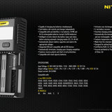 Nitecore Superb Charger SC2 2-Channel Selectable Current Smart Battery Charger for Li-ion, Ni-Cd, NiMH Batteries, and USB Devices