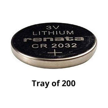 Renata CR2032-IB 225mAh 3V Lithium Primary (LiMNO2) Coin Cell Batteries - Tray of 200
