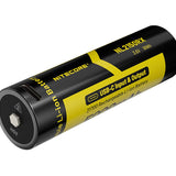 Nitecore NL2150RX 21700 5000mAh 3.6V Protected Lithium Ion (Li-ion) Button Top Battery with Built In USB-C Charging Port