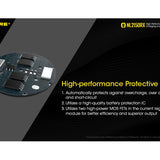 Nitecore NL2150RX 21700 5000mAh 3.6V Protected Lithium Ion (Li-ion) Button Top Battery with Built In USB-C Charging Port