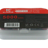 Klarus 21GT-E50 INR 21700 5000mAh 3.6V Protected High-Drain Lithium Ion (Li-ion) Button Top Battery for the E3