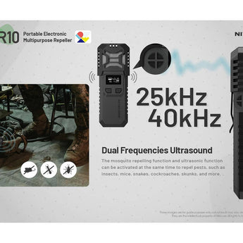 Nitecore EMR10 USB-C Rechargeable Portable Electronic Multi-Purpose Insect Repeller - Includes 2 x 21700