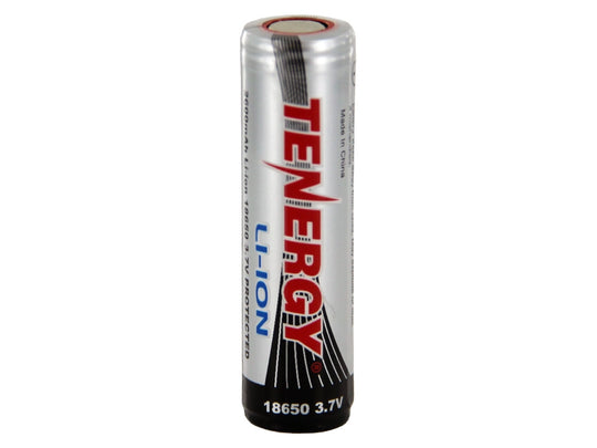 Tenergy 30006 18650 2600mAh 3.7V Protected Lithium Ion (Li-ion) Flat Top Battery - Bulk