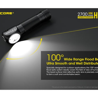Nitecore HC35 Rechargeable LED Headlamp - 4 x CREE XP-G3 S3 - 2700 Lumens - Includes 1 x 21700