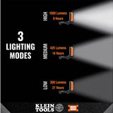 Klein Tools MODbox USB-C Rechargeable Area Light - 1000 Lumens - Uses Built-in 10000mAh Li-ion Battery Pack