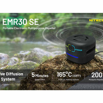 Nitecore EMR30-SE USB-C Portable Electronic Insect Repeller - Powered by a USB-C Source