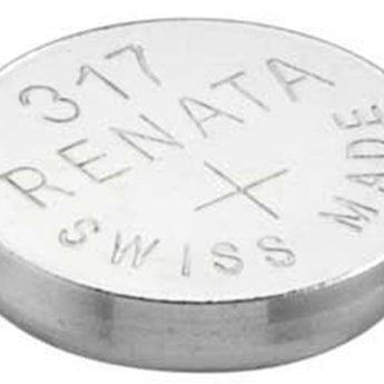 Renata 317 MP 10.5mAh 1.55V Silver Oxide Coin Cell Battery - 1 Piece Tear Strip, Sold Individually