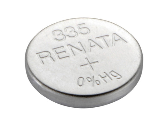 Renata 335 MPS 6mAh 1.55V Silver Oxide Coin Cell Battery - 1 Piece Tear Strip, Sold Individually