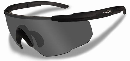 Wiley X Saber Advanced Changeable Sunglasses with High Velocity Protection - Matte Black Frame with Smoke Grey Lenses (302)