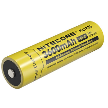 Nitecore NL1836 18650 3600mAh 3.6V Protected Lithium Ion (Li-ion) Button Top Battery