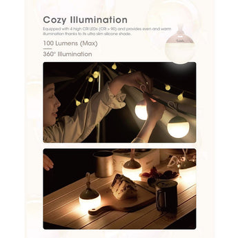 Nitecore Bubble All-Purpose LED Lantern - 100 Lumens - Uses 3 x AAA (included) or 1 x HLB-1300 Li-ion Battery Pack - White, Yellow, Green, Purple, or Pink