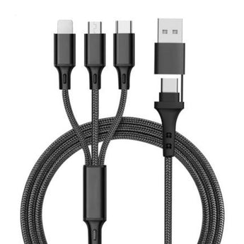 SZX 3-in-1 Universal Charging Cable - with Lightning, Micro-USB, and USB-C
