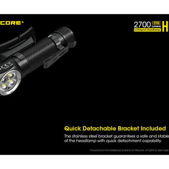 Nitecore HC35 Rechargeable LED Headlamp - 4 x CREE XP-G3 S3 - 2700 Lumens - Includes 1 x 21700