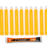 Cyalume 6-inch ChemLight 12 Hour Tactical Light Sticks - Case of 500 - Individually Foiled - Orange (9-27019)