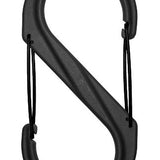 Nite Ize S-Biner - Plastic Double-Gated Carabiner Clip - #10 - Black with Black Gates (SBP10-03-01BG)