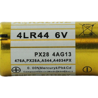 Exell A28PX 28A 6V Alkaline Industrial Battery for Pet Collars, Headlamps, Cameras - Equivalent to 4LR44, PX28, 544 - Tear Strip