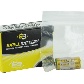 Exell A28PX 28A 6V Alkaline Industrial Battery for Pet Collars, Headlamps, Cameras - Equivalent to 4LR44, PX28, 544 - Tear Strip