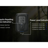 Nitecore EMR40 USB-C Rechargeable Portable Electronic Insect Repeller - Uses 7800mAh Li-ion Battery Pack