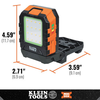 Klein Tools MODbox USB-C Rechargeable Area Light - 1000 Lumens - Uses Built-in 10000mAh Li-ion Battery Pack