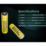 Nitecore NL1836 18650 3600mAh 3.6V Protected Lithium Ion (Li-ion) Button Top Battery