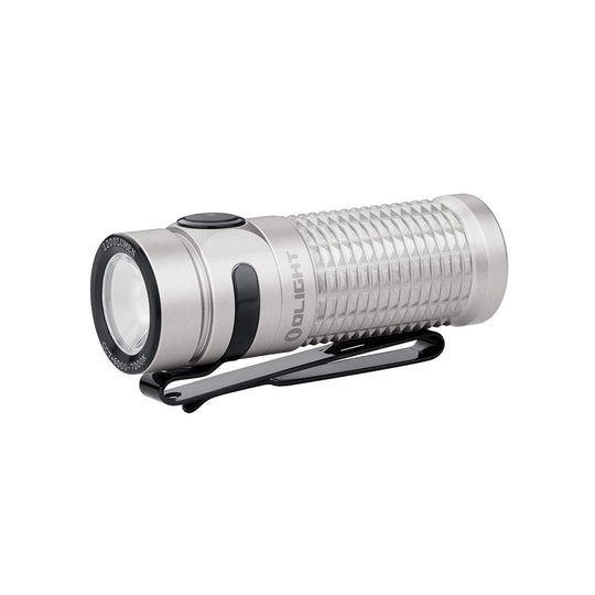 Olight Baton 3 Rechargeable LED Flashlight - 1200 Lumens - Luminus SST40 - Includes 1 x RCR123A - Blasted Stainless Steel