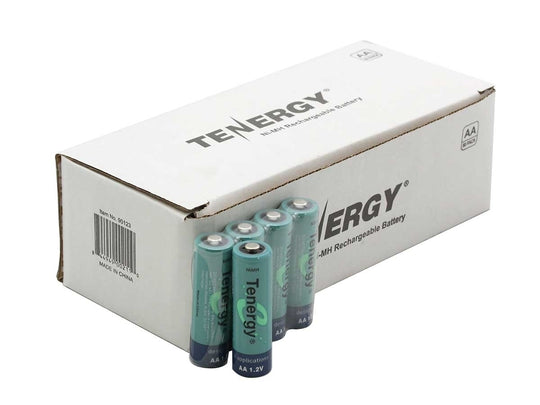 Tenergy 10308 AA (60PK) 2600mAh 1.2V Nickel Metal Hydride (NiMH) Button Top Batteries - Pack of 60