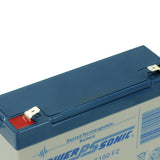 Power-Sonic AGM General Purpose PS-6100 12Ah 6V Rechargeable Sealed Lead Acid (SLA) Battery - F1 or F2 Terminal