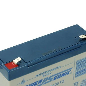 Power-Sonic AGM General Purpose PS-6100 12Ah 6V Rechargeable Sealed Lead Acid (SLA) Battery - F1 or F2 Terminal