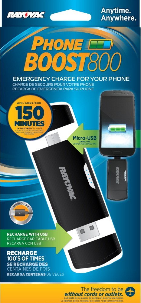 Rayovac Phone Boost 800 Micro USB Charger