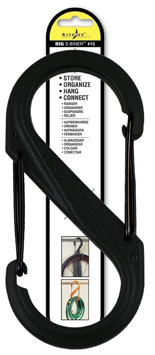 Nite Ize S-Biner Universal Plastic Clip - Large #10 - SBP10-03-01 - Black