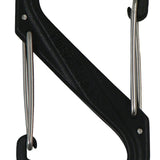 Nite Ize S-Biner - Plastic Double-Gated Carabiner Clip - #6 - Black with Black Gates (SBP6-03-01BG)