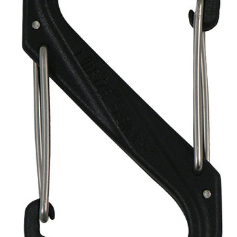 Nite Ize S-Biner - Plastic Double-Gated Carabiner Clip - #6 - Black with Black Gates (SBP6-03-01BG)
