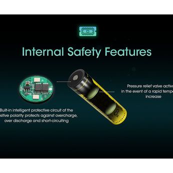 Nitecore NL1836HP 18650 3600mAh 3.6V Protected High Drain 8A Lithium Ion (Li-ion) Button Top Battery