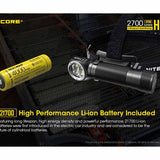 Nitecore HC35 Rechargeable LED Headlamp - 4 x CREE XP-G3 S3 - 2700 Lumens - Includes 1 x 21700