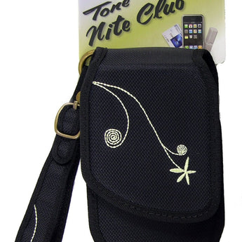 Nite Ize Tone Nite Club Cell Phone Holster with Magnetic Closure - Embroidered Black (NNC-03-MAG01)